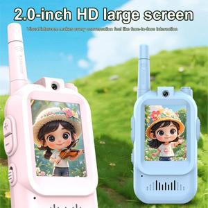 2인치 IPS 스크린 비디오 무전기 2개 충전식 음성 영상 통화 인터콤 장치 카메라 포함 크리스마스 생일 선