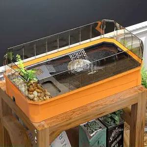 사육장 수조 분리식 특대형 쉼터 하우스 상자 거북이 은신처