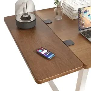 식탁 확장 보드 월넛 90x20cm 상판 접이식 + 폴딩 선반 브라켓 블랙 보조 연장