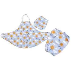벌룬 면20수 미술 앞치마 두건+토시 세트 1P 미술놀이 IYs8+9WXk