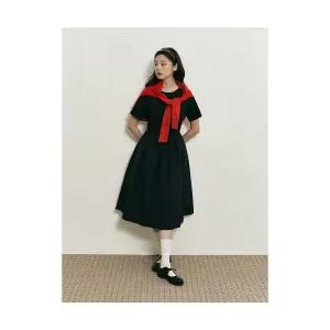 매장정품 빈폴 BEANPOLE LADIES [B. my] 보트넥 핏 앤 플레어 원피스 블랙 (BF5871N025) BF5871N025 663739