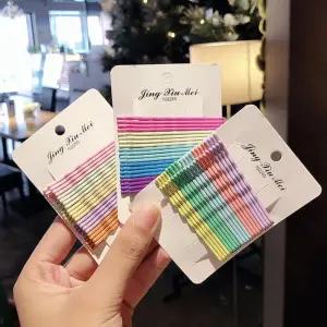 컬러 물결 헤어 실핀세트 20P세트 머리핀 헤어핀 핀세트 실핀 실삔 실핀세트