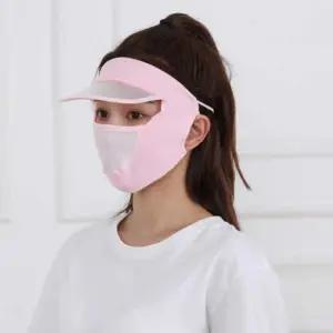여름 복면 쿨링 냉감 마스크 여성 일체형 커버 선캡 자전거라이딩선캡