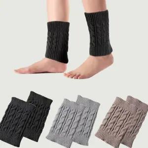 심플 꽈배기 패턴 숏 레그워머 방한 보온 니트 발토시 꽈배기발목토시