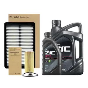 더뉴모하비 (HM) 3.0 디젤 엔진오일 세트 (지크 X7 LS 5W30 7L + 순정 필터 세트)