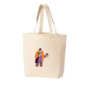 에코백 토트백 출근룩 커피 모닝 도시생활 그림 다양한 사이즈 twc8+1MZx