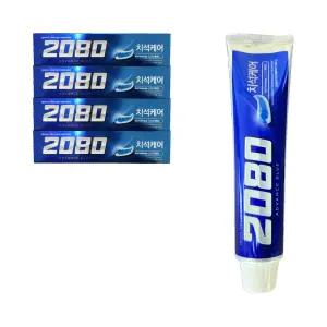 애경산업 2080 어드밴스 블루 치석케어 치약 120g x 4개