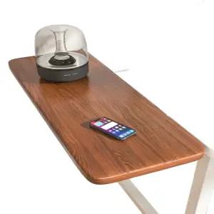 상판 보드 월넛 책상보조 폴딩 연장 확장 블랙 접이식 브라켓 선반