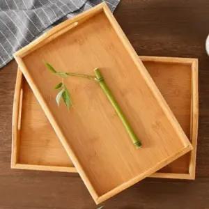 대나무 카페 쟁반 나무 원목 나무쟁반 사각 우드트레이 쟁반 손잡이 트레이