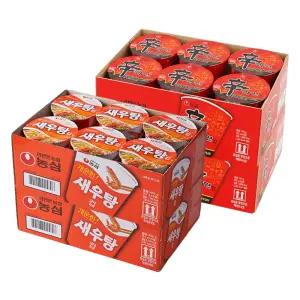 농심 신라면 소컵 65g 12개 + 새우탕 소컵 67g 12개 (24개)