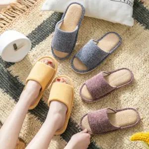 리얼린넨헤링본슬리퍼 층간소음방지 실내화 슬리퍼 실내화 층간소음방지 신발 여자 샌들 슬리퍼 욕실화 남