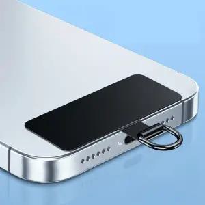 메탈 스마트폰 사각 태그홀더 연결고리 핸드스트랩 스틸