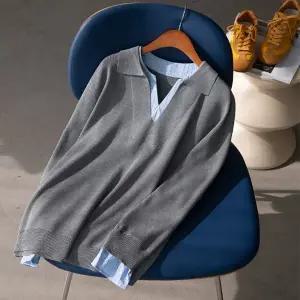 (안나앤플러스) 델린느 레이어드 니트[니트ED685] 빅사이즈