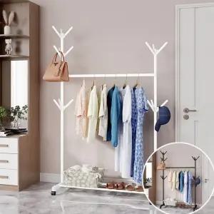싱글 스탠드 이동식 옷걸이 행거 철제 헹거 옷장 선반