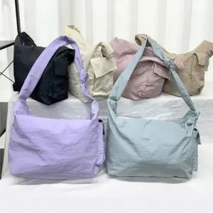 캐주얼 바스락 소재 나일론 가벼운 베이직 숄더백 zjr8+6lDi