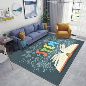 홈 에어리어 러너 러그 패드 과학, 기술, 공학, 수학 책 더미 두꺼운 미끄럼 방지 매트 도어 매트 입구 러그 바닥 카펫 거실 실내 야외용 러그