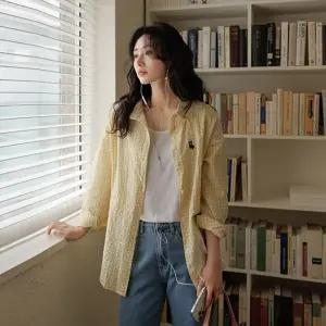 체어자수 링클프리 체크셔츠