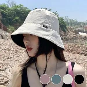 리버시블 양면 착용 가능 베이직 디자인 여성 버킷햇
