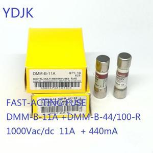 1쌍 = FLUKE 멀티미터용 고속 작동 퓨즈 DMM-B-11A + DMM-B-44/100-R 1000Vac/dc 11A 440mA