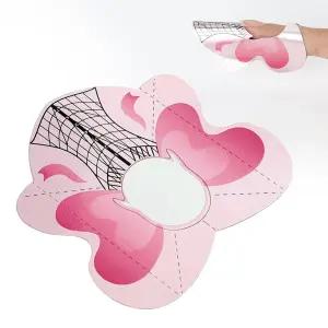 빌더 젤용 BQAN 100PCS 네일 폼 셀프 접착 연장 아크릴 네일용 전문 아트 팁 폴리 젤