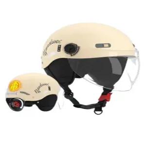 블루투스 반모 스쿠터 사계절 오토바이 일체형 헬멧