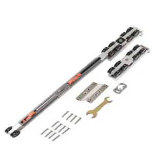 양 도어 휠 주방 슬라이딩 버퍼링 레일 서스펜션 검정색 댐핑