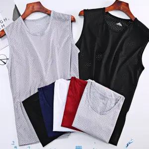 남자 아이스런닝 여름 매쉬 난닝구 메리야스 런닝셔츠 MSP4+8YDx