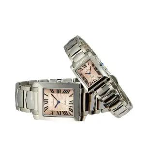 카리타스 고품격 텅스텐 커플 명품 예물 고급 메탈 손목 시계/ C150R