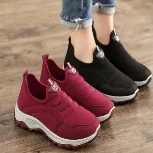 여성 캐주얼 워킹화 슬립온 러닝화 가벼운 조깅화 zWj7+8DpD