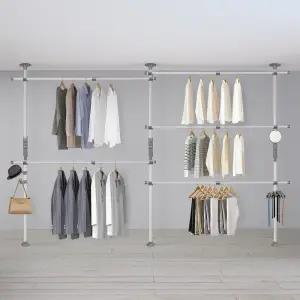 왕자 찐쎈 프리미엄 5단 행거 45mm 시스템 드레스룸 옷장