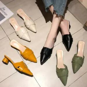 3컬러 데일리 여성 스틸레토 컬러 블로퍼 LK23