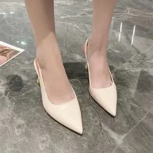 스틸레토힐구두 여자 깔끔한 기본 슬링백 뾰족 앞코 스틸레토 힐 구두