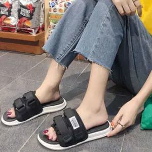 EVA슬리퍼 남녀 영문 찍찍이 여름 쿠션감 있는 슬리퍼 키높이