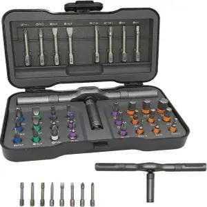 32 in 1 마그네틱 드라이버 세트 DIY 래칫 미니 탈착식 자가 조립 정밀 키트 PC 모바일 워치 자전거용 도구