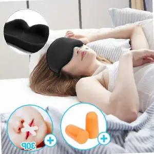암막 수면 안대 귀마개 세트 숙면 취침 보조 도구 코골이 방지 밴드 여행 휴식