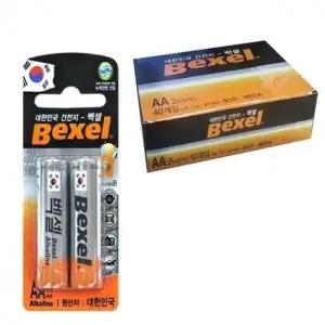알카라인 40P 일회용건전지 AA건전지 소 라디오건전지