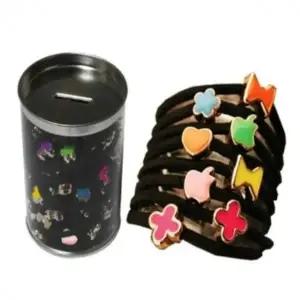 검정60P 헤어고무줄 여아머리끈 헤어밴드