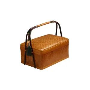 나무 도시락통 소풍 식단 일식 단 떡 샐러드 우드