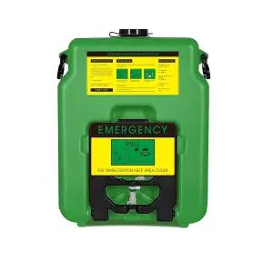 이지캐쉬 휴대용 안약 스테이션 14갤런 OSHA 승인 표지판 1개와 검사 태그 2개 벽걸이 중력 흐름 실내외