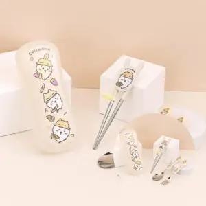 먼작귀 익스 슬림 스푼 포크 킨더 젓가락 케이스 4P 세트 아동용 수저함 식기함