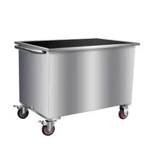 스텐 밀가루통 다용도 보관함 쌀 길이50 이동식 식당 폭30 높이40cm