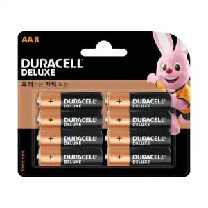 듀라셀 디럭스 알카라인 건전지 AA 8개입
