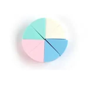 조각 화장퍼프 8P-색상랜덤 메이크업스펀지 쿠션퍼프 대용량퍼프 똥퍼프