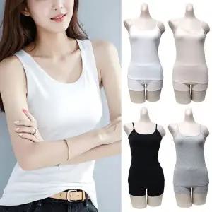 [하프클럽/서울양말]국내산 여성 학생 3종 민소매 기본나시 끈나시 데일리