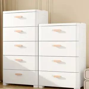 와이드 플라스틱 서랍장 정리 깊은 화이트 3단 다용도