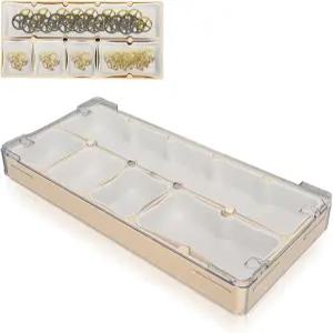 아가티게 시계 도구 보관 용기 휴대용 스태커블 5 그리드 나사 코테이너 부품 보관함 이동용