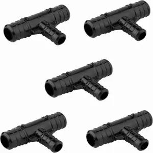5팩 EFIELD 바브 폴리 PPSU 크림프 펙스 피팅 3/4인치 X 1/2인치 리듀싱 티 ASTM F2159 (PPSU1807010-5PCS)