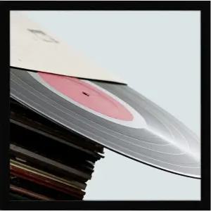 엘레텍프로 12.5x12.5 비닐 레코드 프레임 매트 블랙 앨범 액자 12x12 LP 및 커버 가정 음악 스튜디오