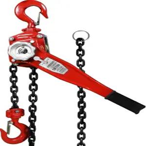 빅 레드 수동 레버 체인 호이스트 1-1/2톤 3000파운드 용량 제공 더블 폴 브레이크가 장착된 G80 등급 강철