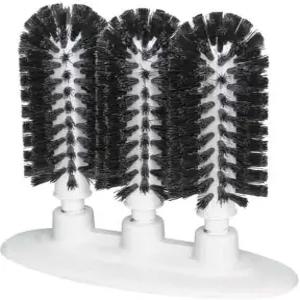 바 메이드 3-브러시 수동 유리 세척기(흡입 컵 베이스 포함)